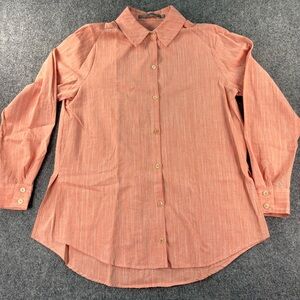 Maria Filó Women's Coral Button-Down Shirt with Classic Collar